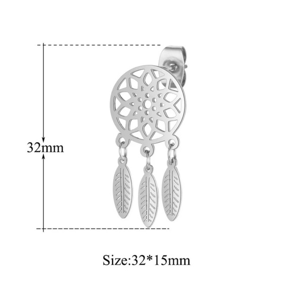 1 LEFT💖Silver dream catcher earrings, brand new‼️ - Picture 7 of 8